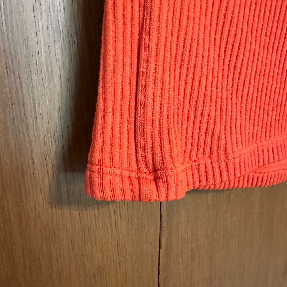 Dynamite Orange Ribbed Tank Top - Picture 4 of 4